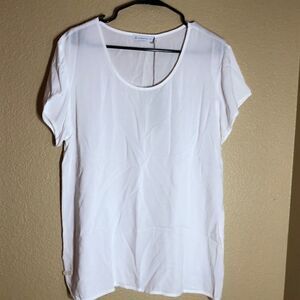 Alternative top scoop neck upgraded rayon tee Size L